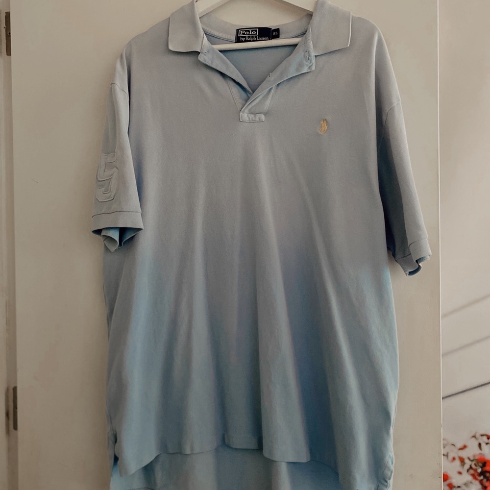 BLUE AND YELLOW MENS POLO SHIRT